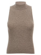 Brunello Cucinelli Sparkling Top — Ribbed Cashmere