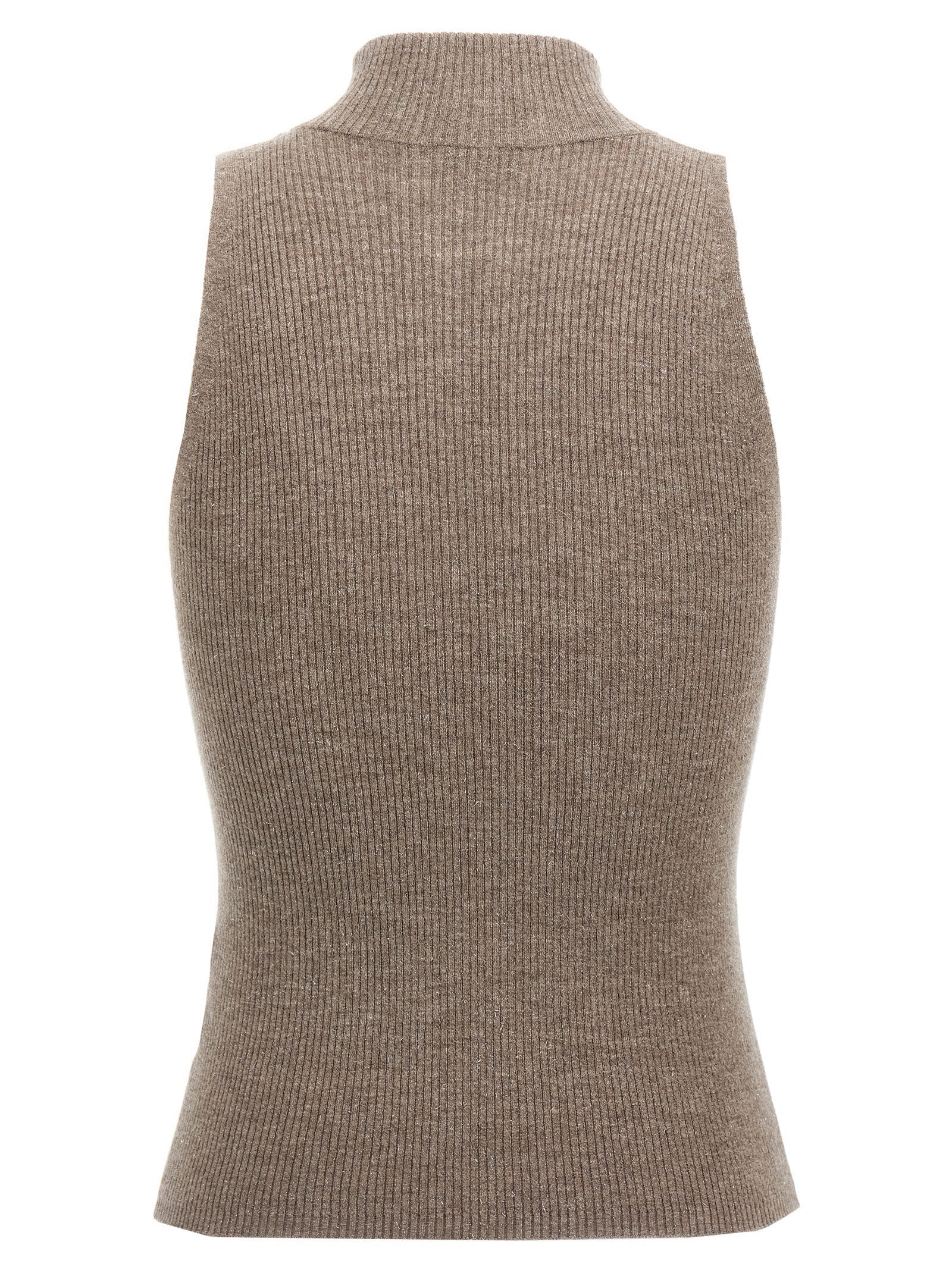 Brunello Cucinelli Sparkling Top — Ribbed Cashmere