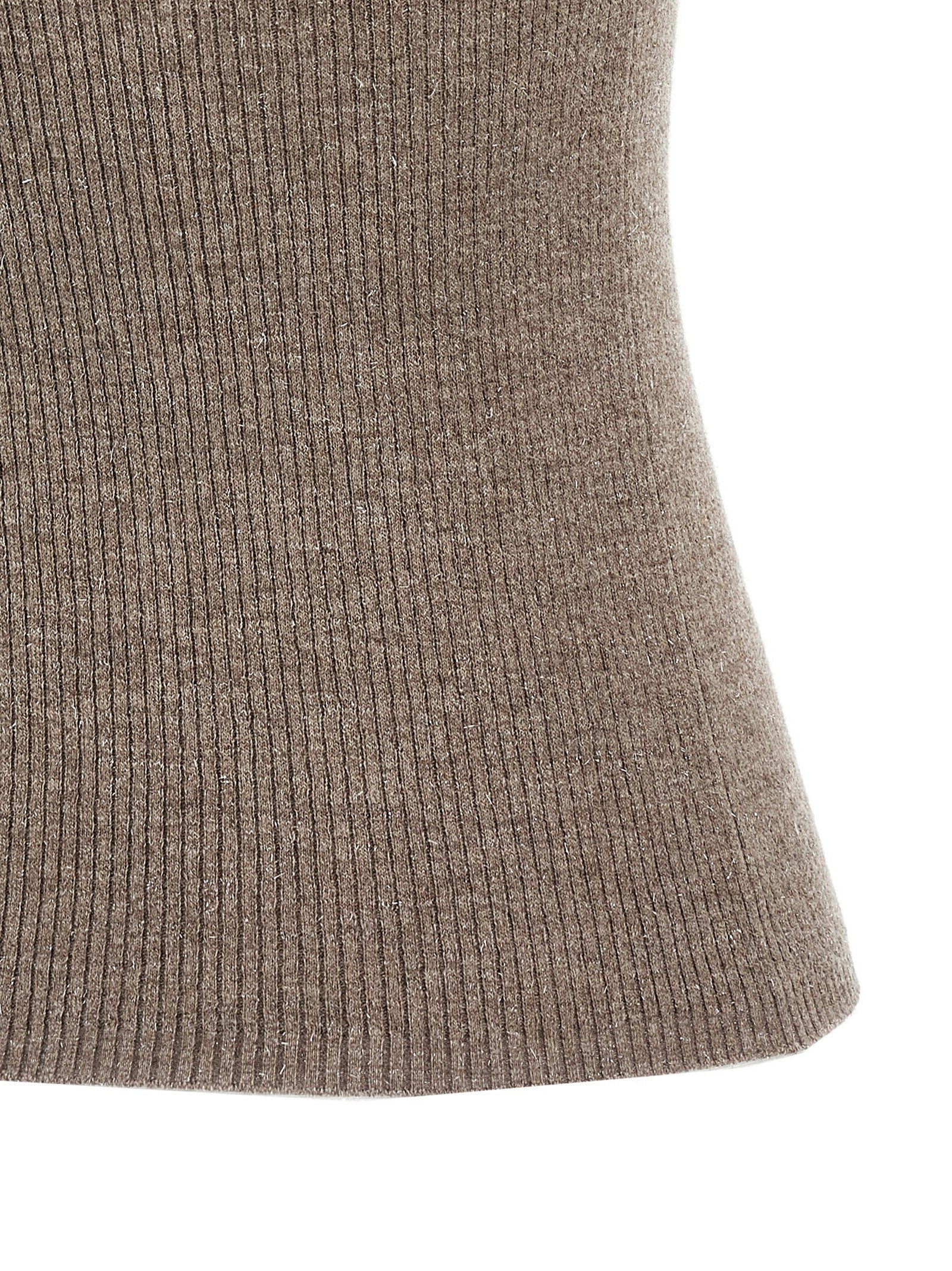 Brunello Cucinelli Sparkling Top — Ribbed Cashmere