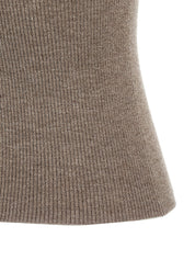 Brunello Cucinelli Sparkling Top — Ribbed Cashmere