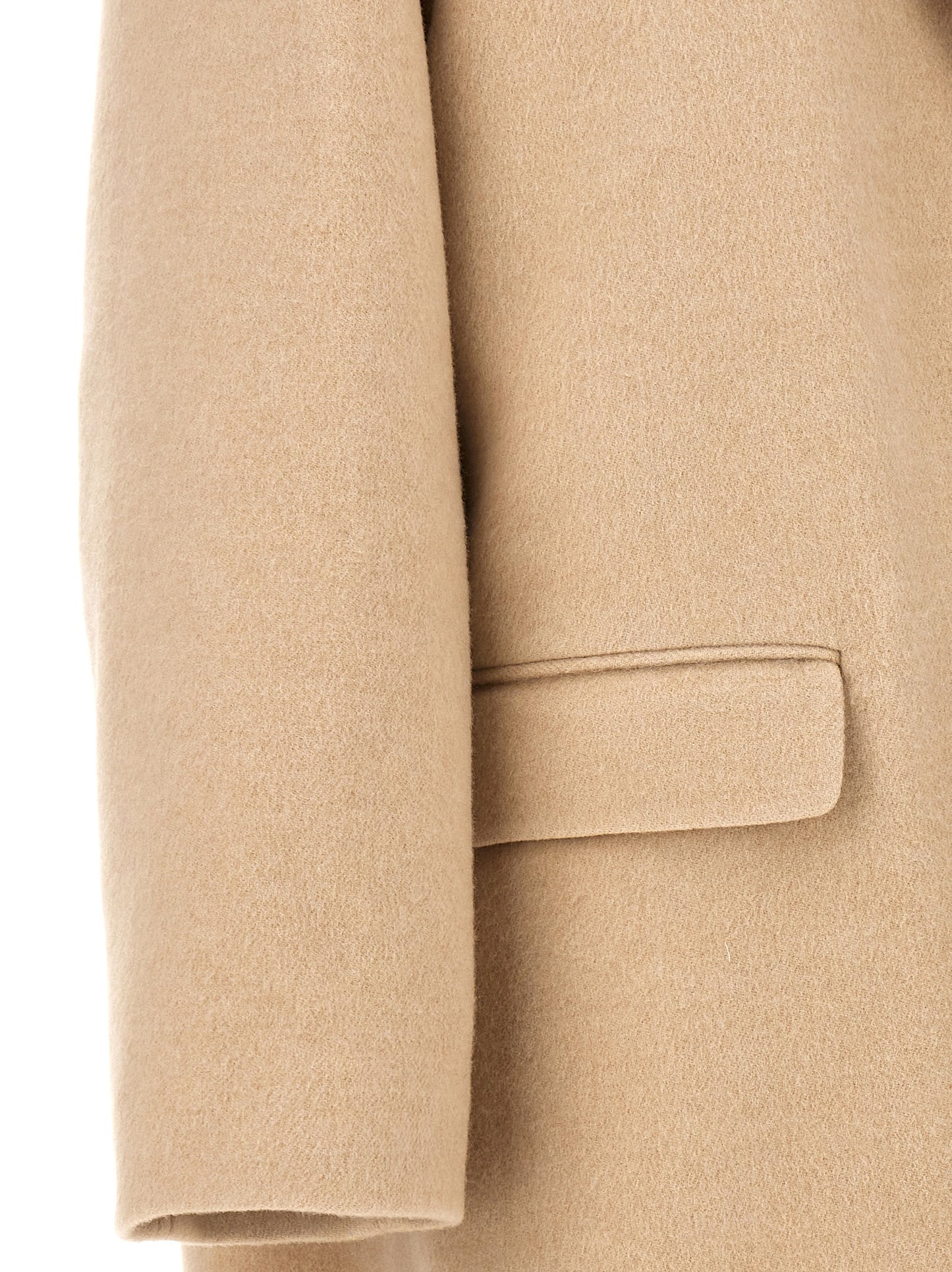 Isabel Marant Efezia Coat — Beige Wool Wrap Coat