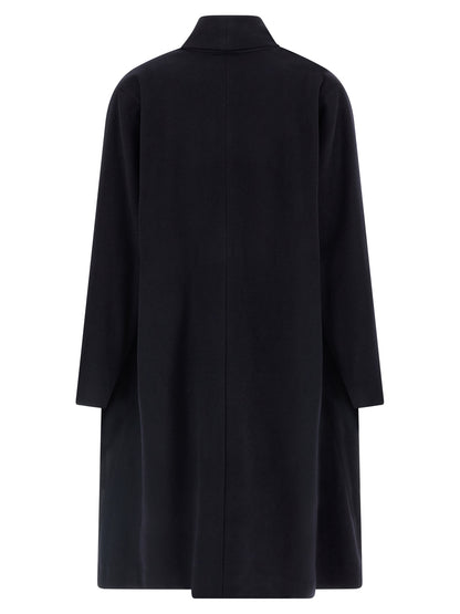 Isabel Marant Elise Coat — Black Wool Wrap Coat