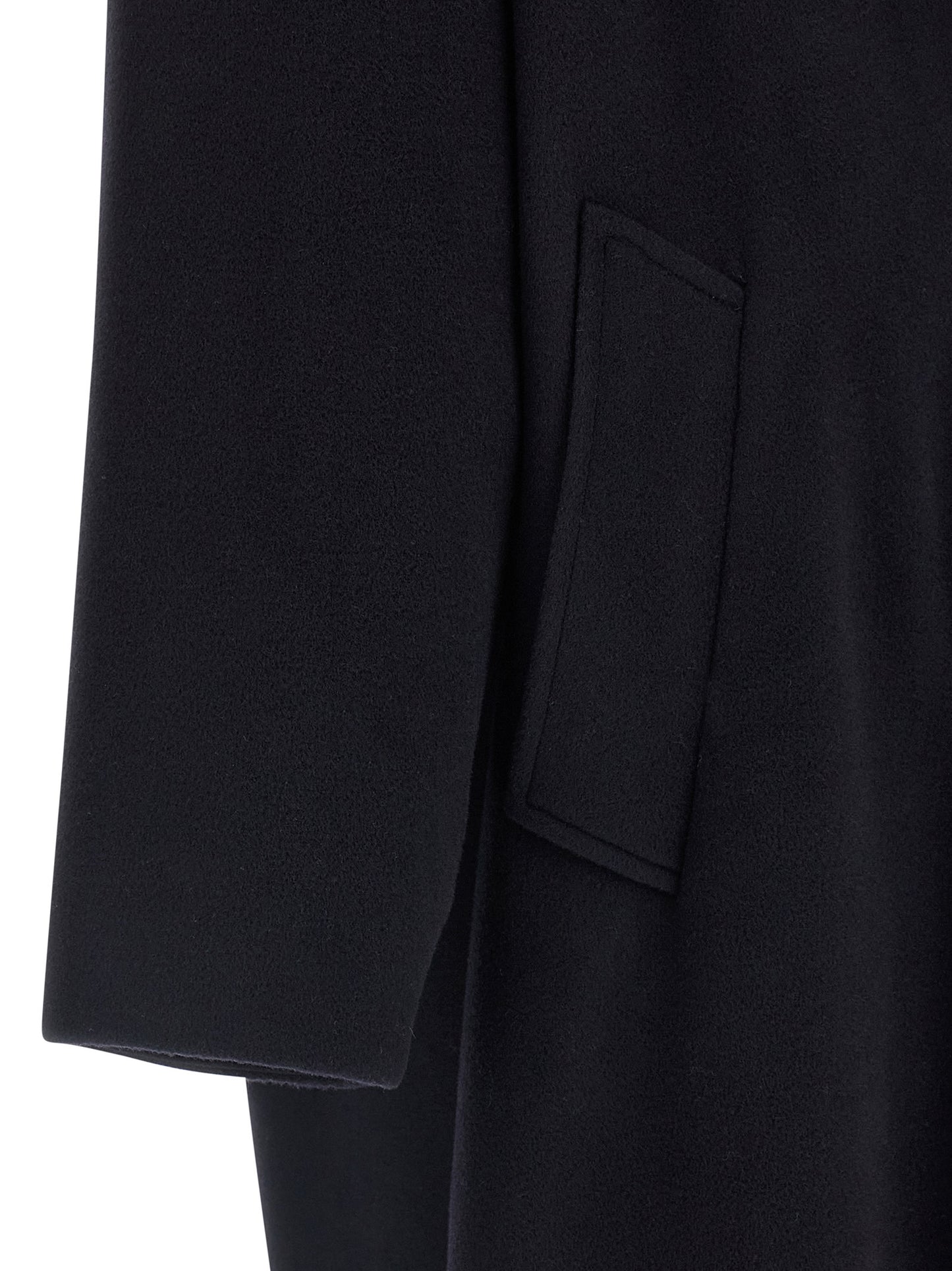 Isabel Marant Elise Coat — Black Wool Wrap Coat