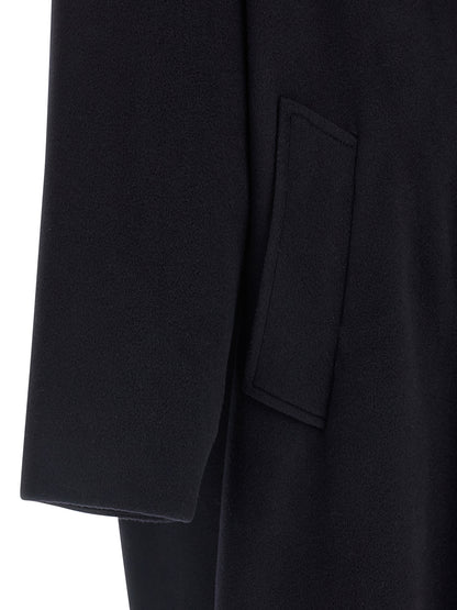 Isabel Marant Elise Coat — Black Wool Wrap Coat