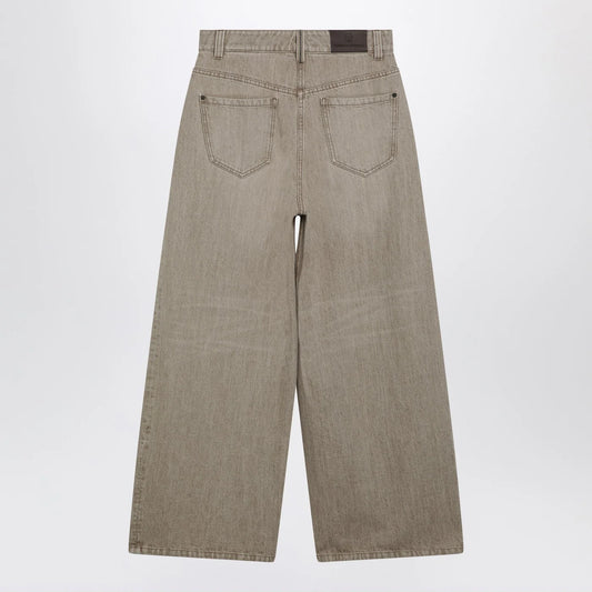 Brunello Cucinelli Wide-leg desert-colored jeans