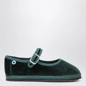 Piedàterre Venezia Carnia green Mary Jane in velvet