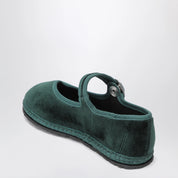 Piedàterre Venezia Carnia green Mary Jane in velvet