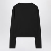 Black Cotton Crew‑Neck T‑Shirt — Loulou Studio