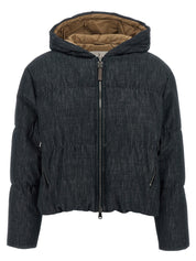 Brunello Cucinelli Denim-effect Twill Down Jacket