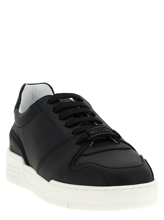 Moschino Kevin Sneakers for Men — Black Leather