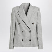 Brunello Cucinelli Grey double-breasted wool jacket