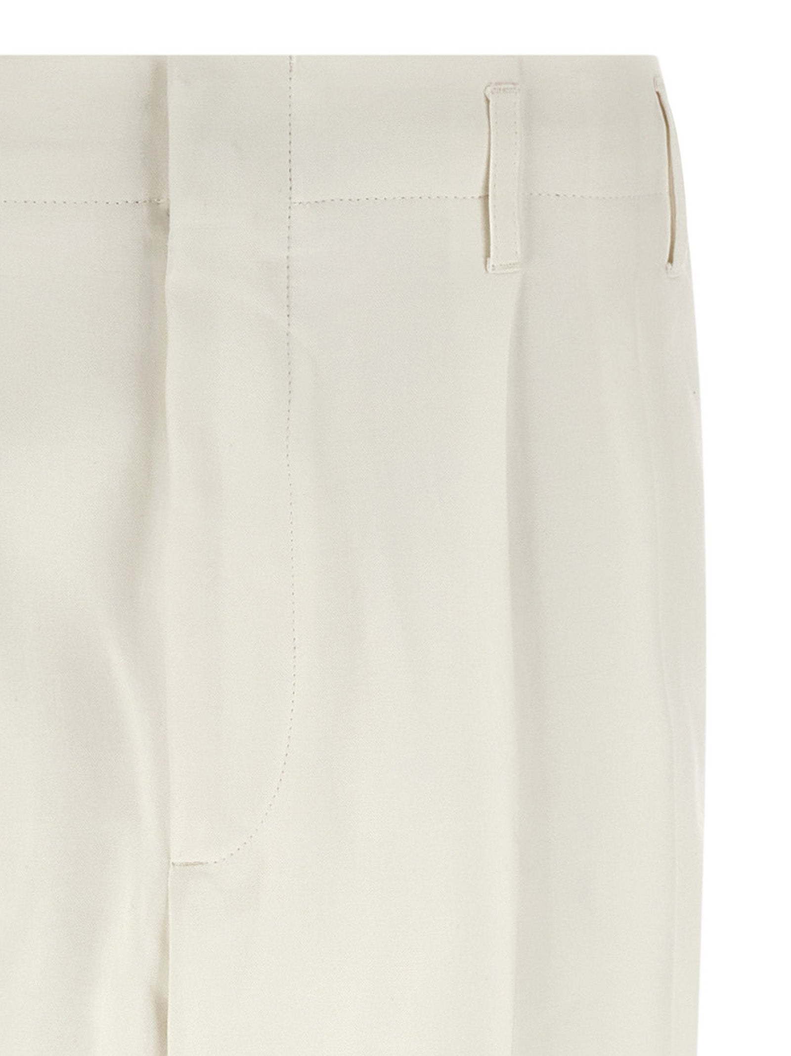 Brunello Cucinelli White Cotton Trousers — Menswear