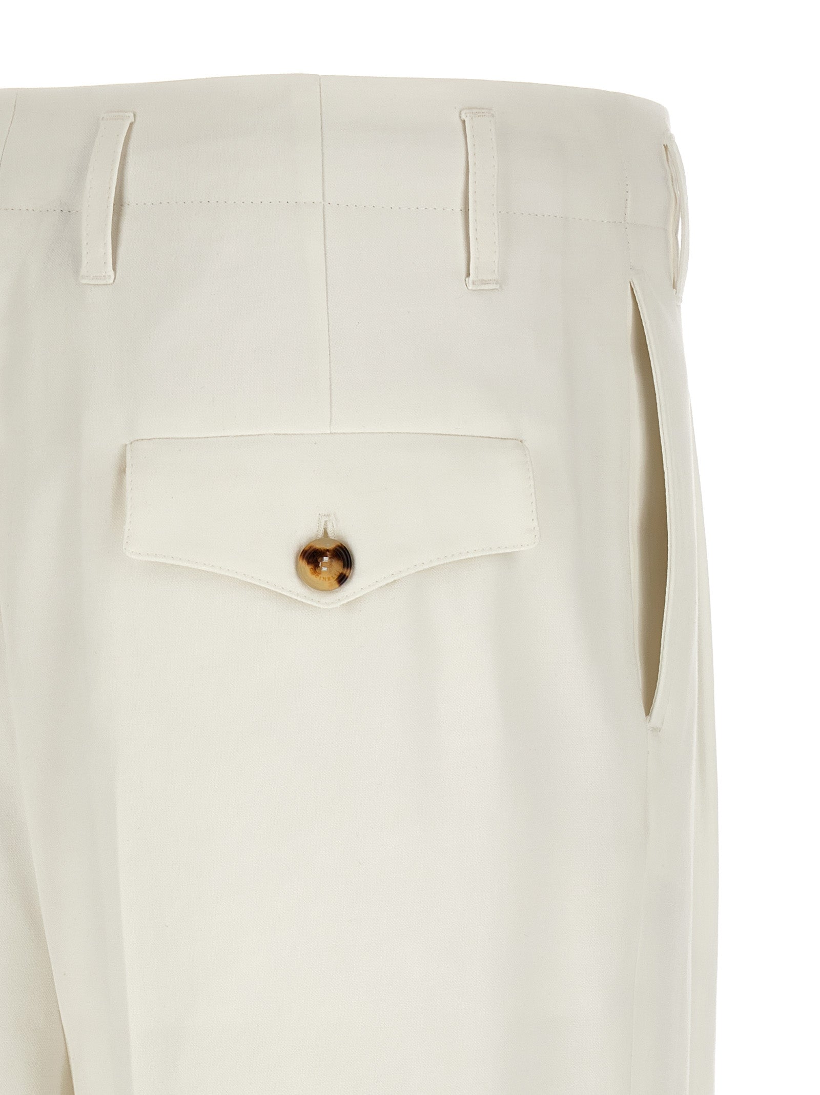 Brunello Cucinelli White Cotton Trousers — Menswear