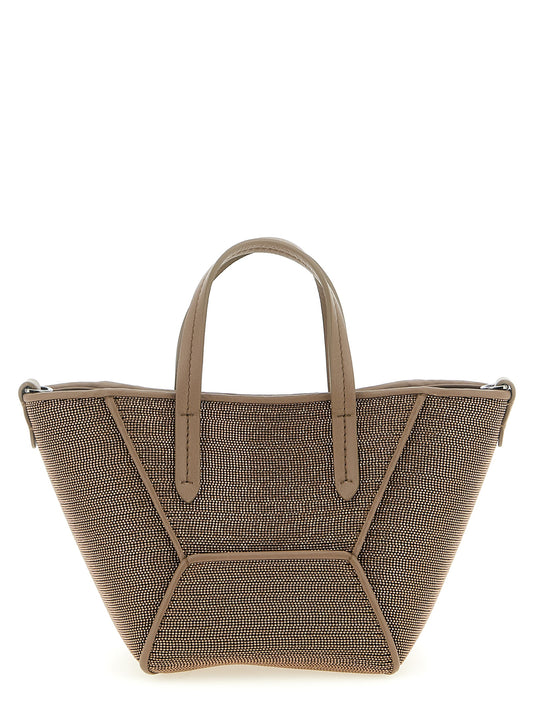 Brunello Cucinelli Bc Duo Precious Mini Handbag — Brown