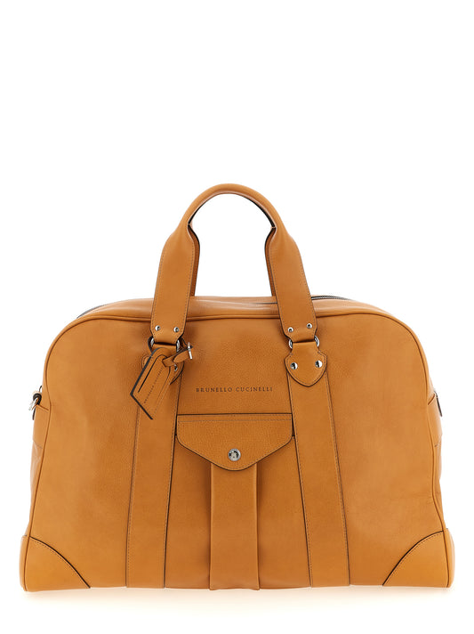 Brunello Cucinelli Travel Duffel Bag — Luxury Leather 55cm