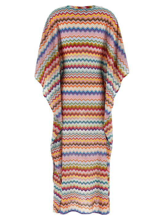 Missoni Zigzag Knit Dress — Multicolor Kaftan