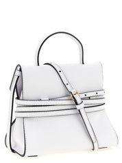 Moschino Tie Me Handbag — White Nappa Shoulder Bag