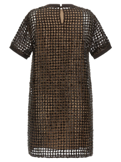 Brunello Cucinelli Sequin Mesh Dress