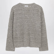 Brunello Cucinelli Crochet crewneck sweater with sequins