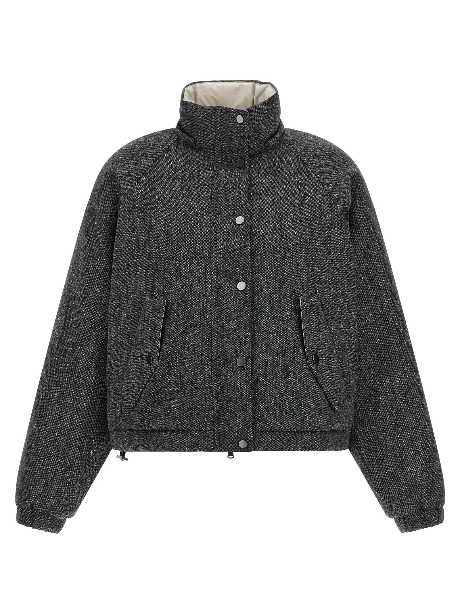 Brunello Cucinelli Shiny Zipper Pull Down Jacket