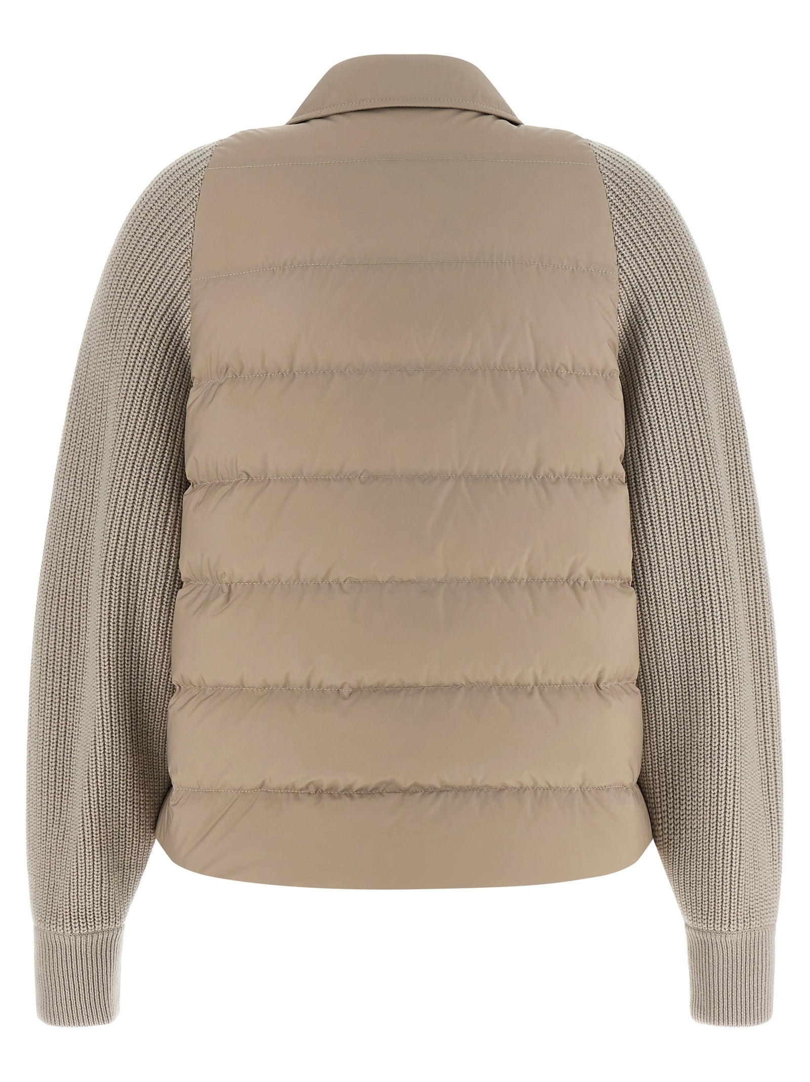 Brunello Cucinelli Shiny Flap Detail Down Jacket