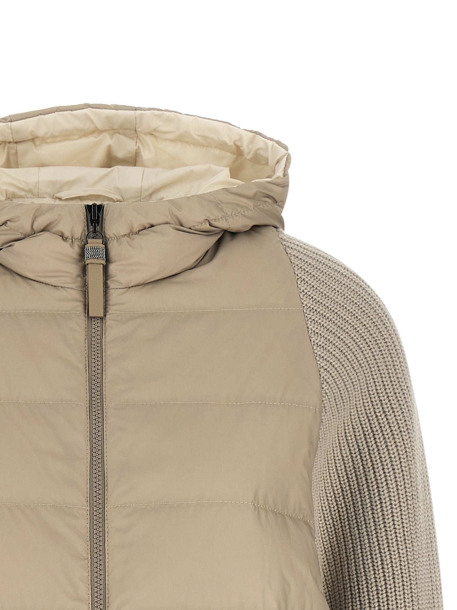 Brunello Cucinelli Shiny Zipper Pull Down Jacket