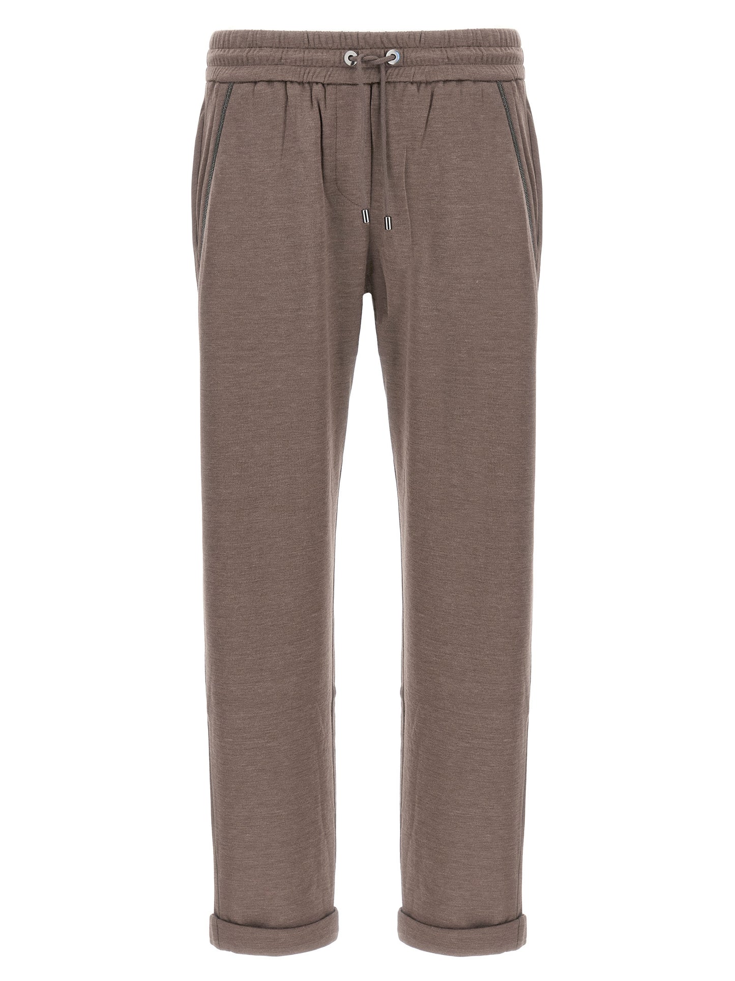 Brunello Cucinelli Trousers — Shiny Pocket Joggers