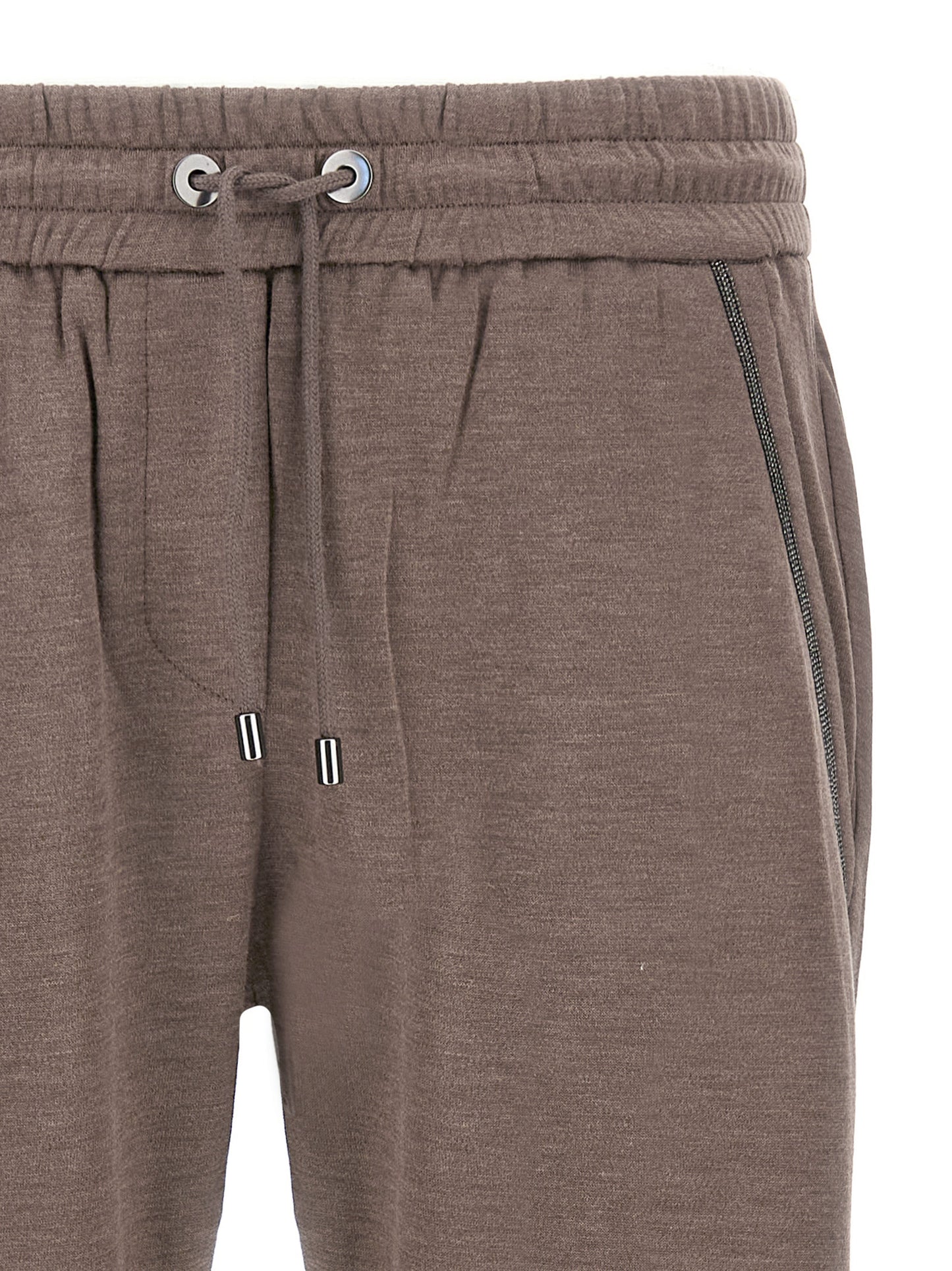 Brunello Cucinelli Trousers — Shiny Pocket Joggers