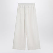 Wide white trousers in cotton and silk — Brunello Cucinelli