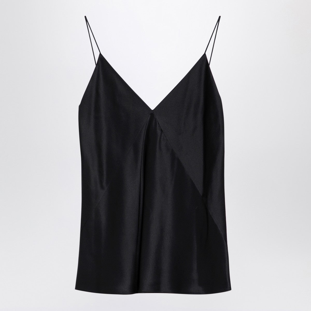 Max Mara Pianoforte Black sleeveless silk top