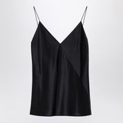 Max Mara Pianoforte Black sleeveless silk top