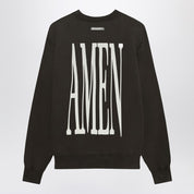 1989 STUDIO crew-neck Cross sweatshirt in dark brown cotton