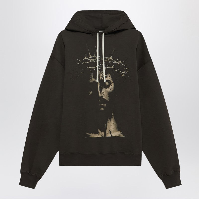 1989 STUDIO Hoodie Jesus dark brown cotton