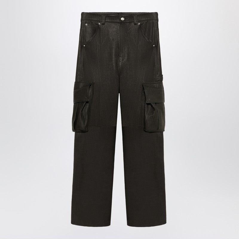 1989 STUDIO Intreccio Leather Cargo Pants