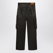 1989 STUDIO Intreccio Leather Cargo Pants