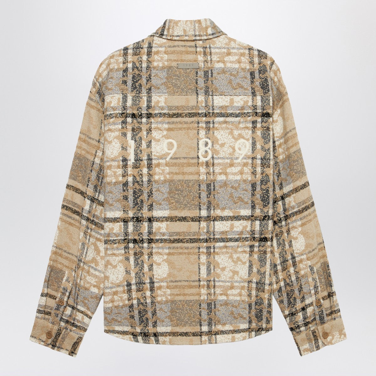 Camisa de cuadros STUDIO 1989 en mezcla de algodón y lana