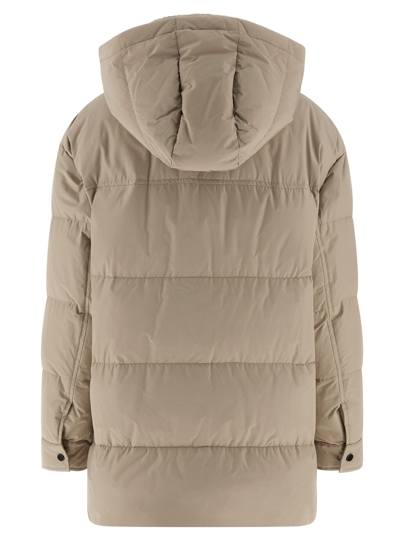 Brunello Cucinelli Knitted Neck Down Jacket