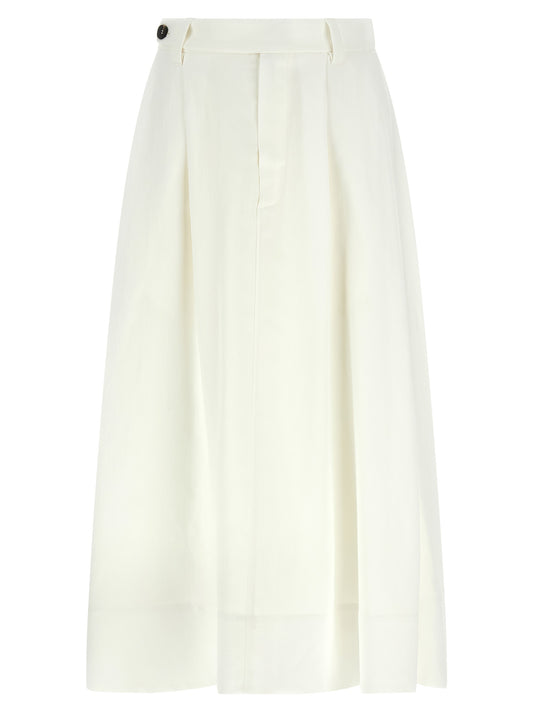 Brunello Cucinelli Sartorial Skirt – White Midi Skirt