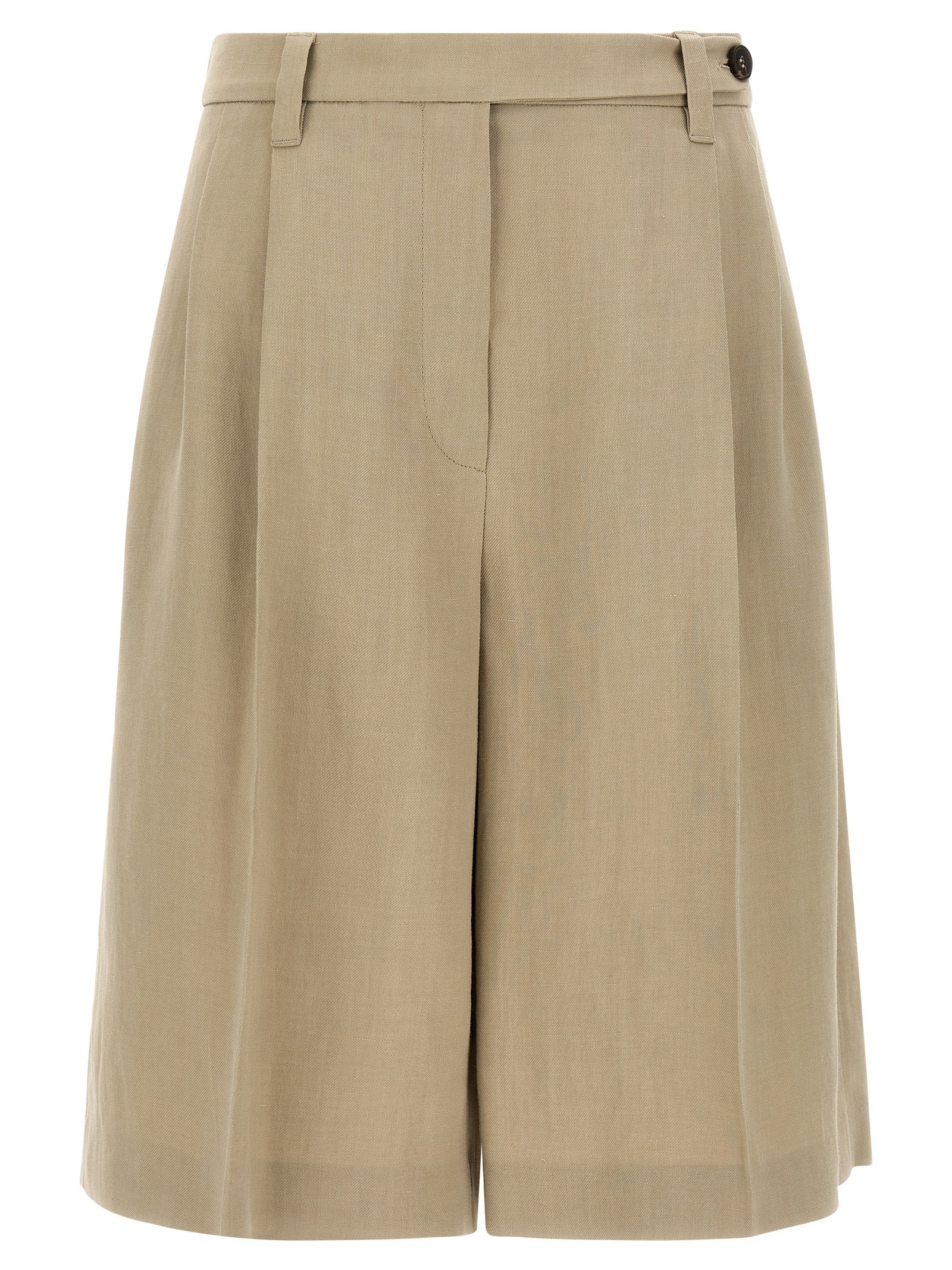 Brunello Cucinelli Bermuda Shorts — Tailored Linen Blend