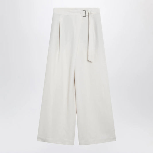 Brunello Cucinelli Ecru sartorial wrap trousers