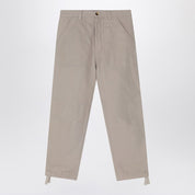 Pantalon en lin et coton kaki Brunello Cucinelli