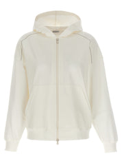Brunello Cucinelli Monile Hoodie — Women’s Cotton Topwear