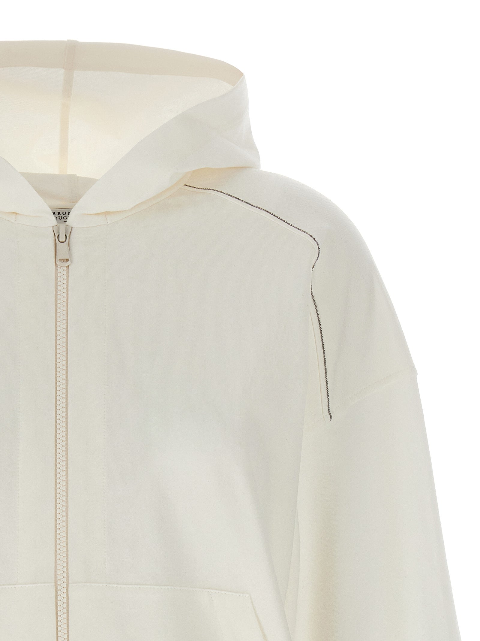 Brunello Cucinelli Monile Hoodie — Women’s Cotton Topwear