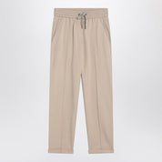 Brunello Cucinelli beige cotton joggers