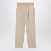 Brunello Cucinelli beige cotton joggers