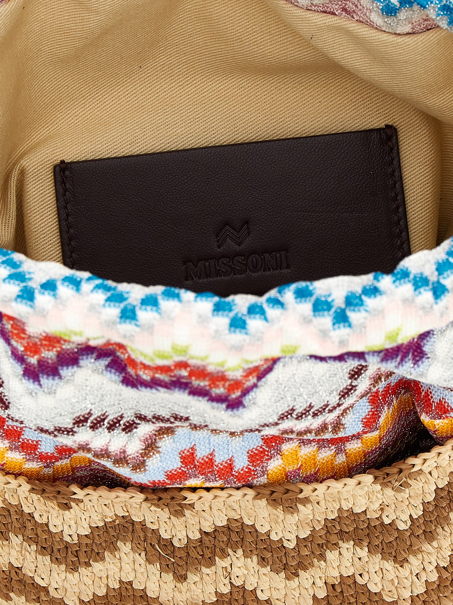 Missoni Zig Zag Bucket Bag — Raffia Shoulder Bag