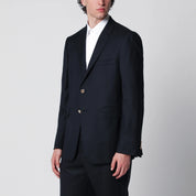 Thom Browne Single-breasted navy blue wool jacket