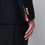 Thom Browne Single-breasted navy blue wool jacket