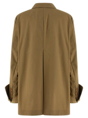 Maison Jejia Birkin Blazer Jacket for Women — Beige