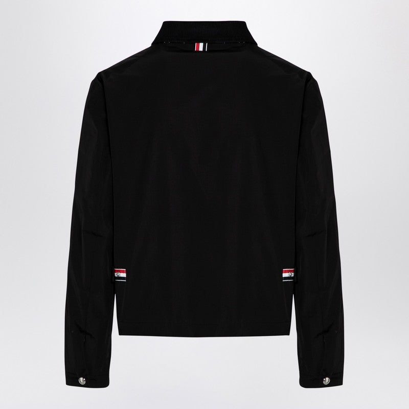Thom Browne Black Jacket with Tricolour Detail